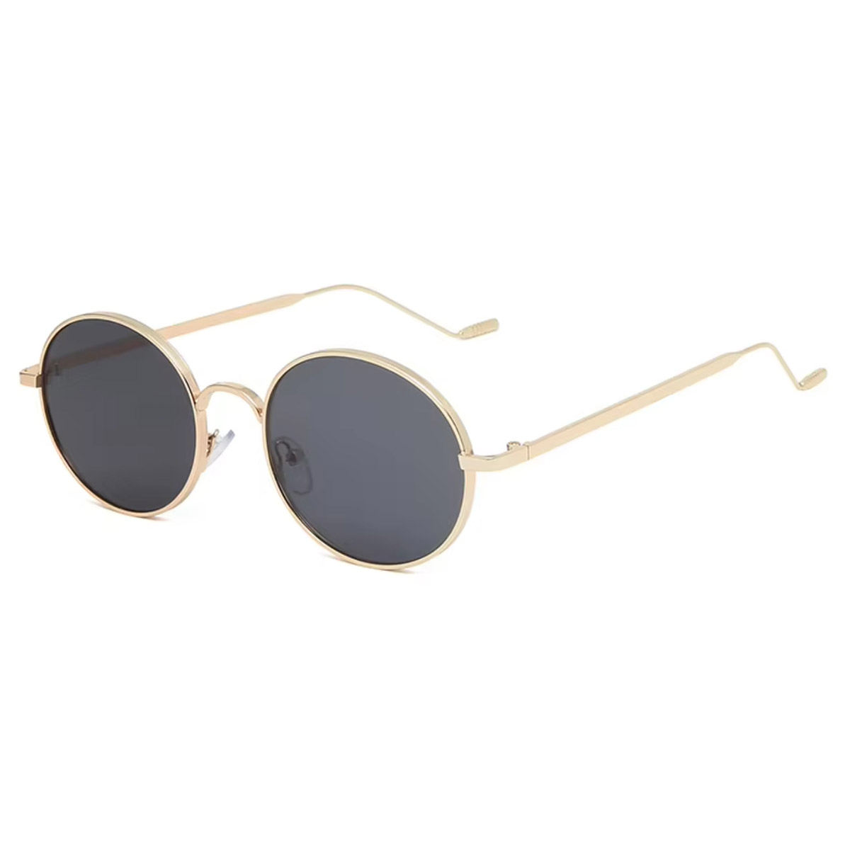 Okrągłe, metalowe okulary przeciwsłoneczne w stylu vintage Okrągłe, metalowe okulary przeciwsłoneczne w stylu vintage