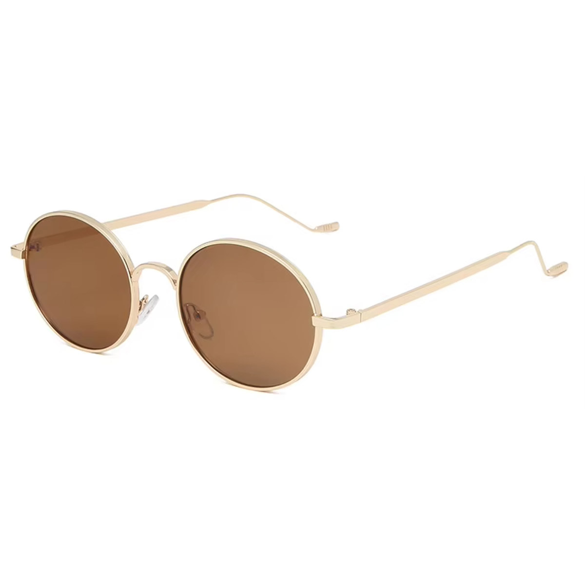 Okrągłe, metalowe okulary przeciwsłoneczne w stylu vintage Okrągłe, metalowe okulary przeciwsłoneczne w stylu vintage