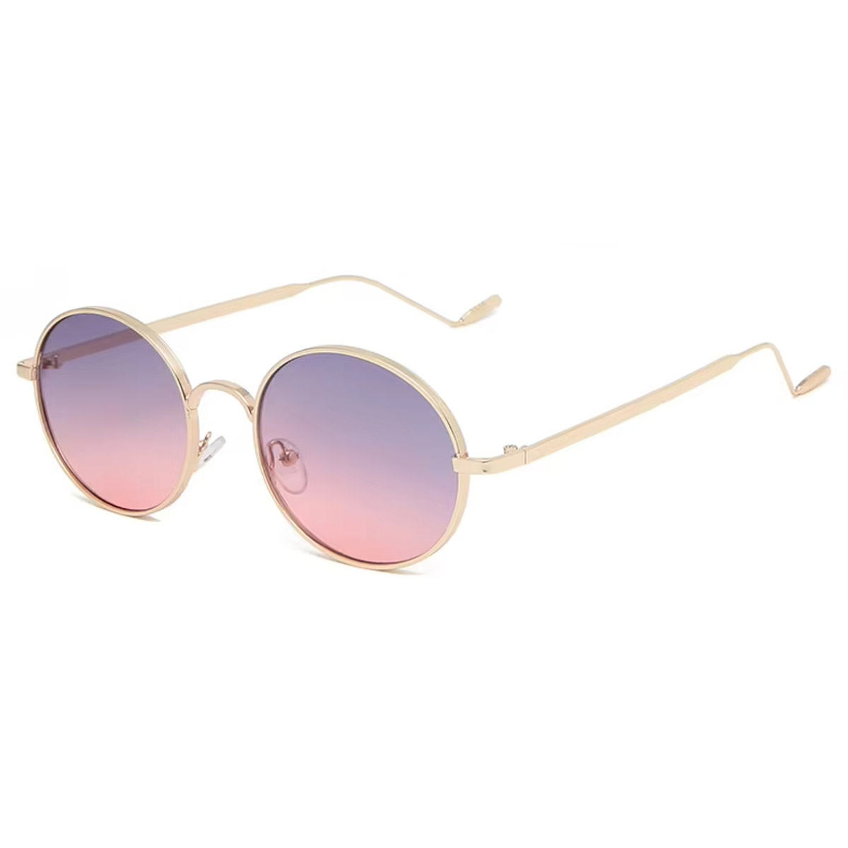 Okrągłe, metalowe okulary przeciwsłoneczne w stylu vintage Okrągłe, metalowe okulary przeciwsłoneczne w stylu vintage