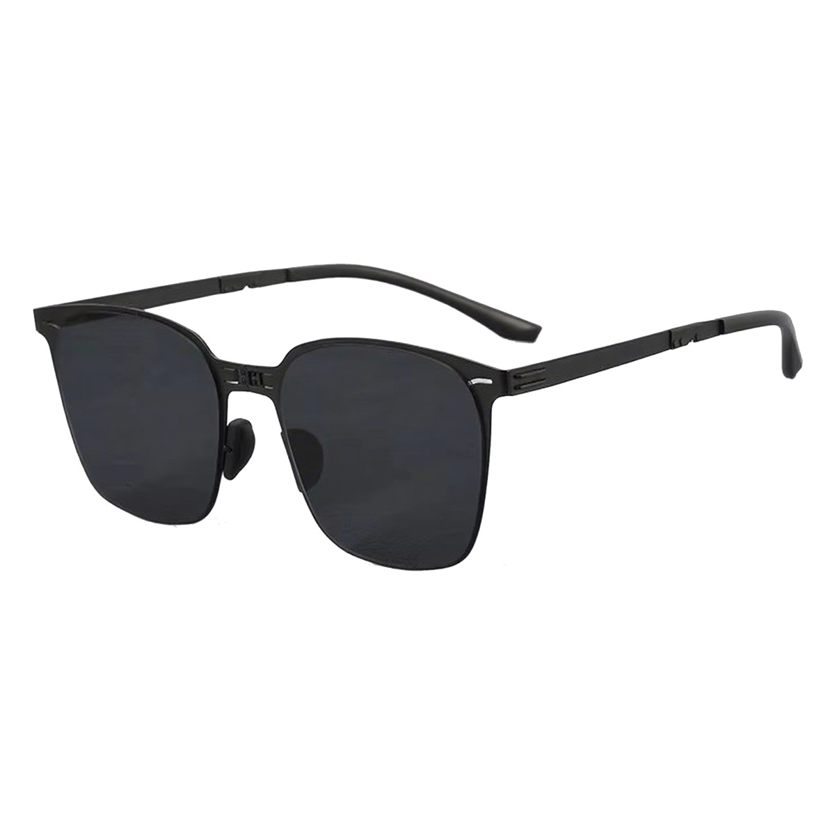 Składane, lekkie, metalowe okulary przeciwsłoneczne unisex z pełną ramką Składane, lekkie, metalowe okulary przeciwsłoneczne unisex z pełną ramką